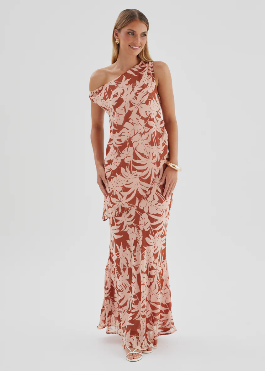 Cartez Off Shoulder Top - Bronze Palm - Image 2