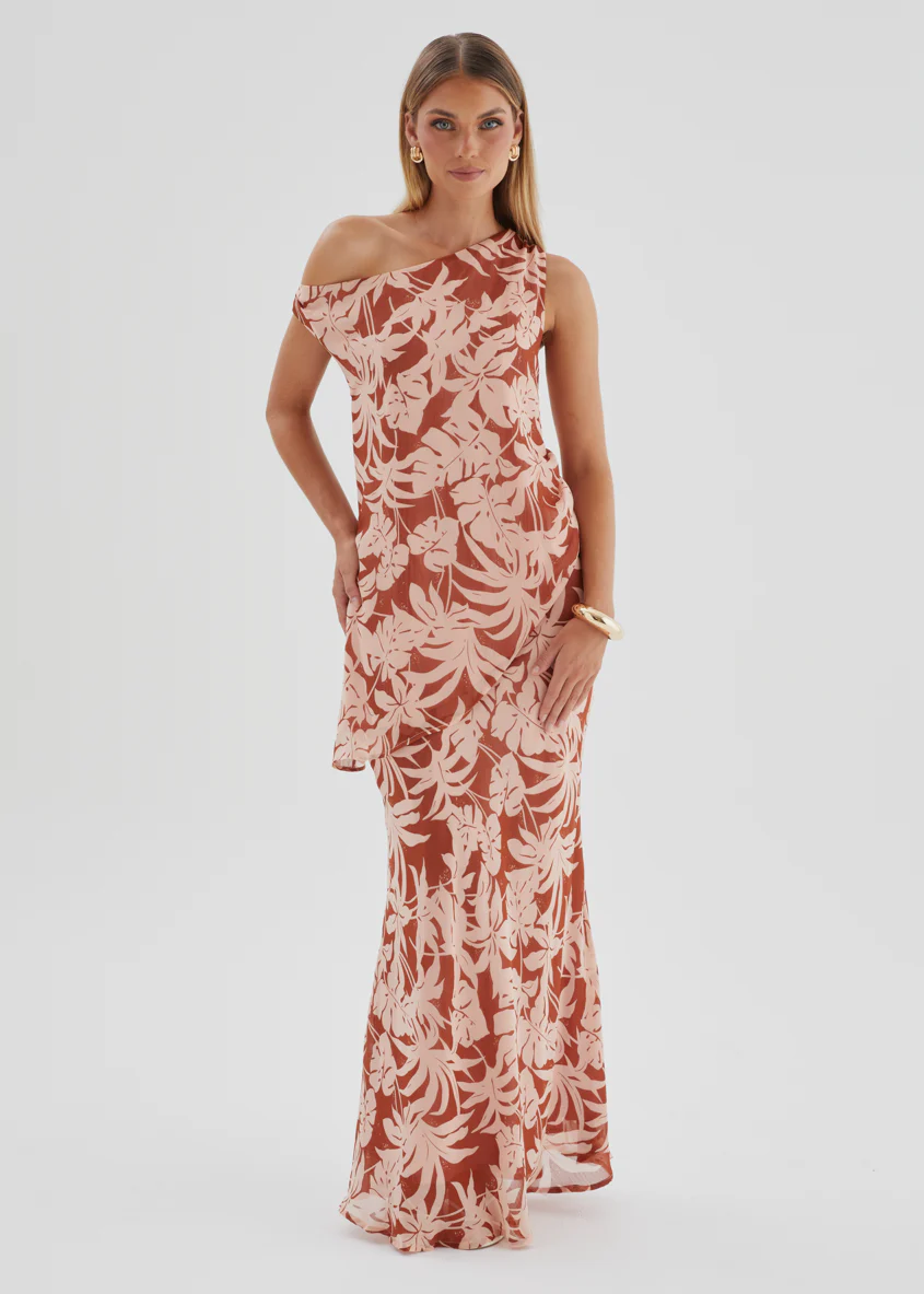 Cartez Off Shoulder Top - Bronze Palm - Image 3
