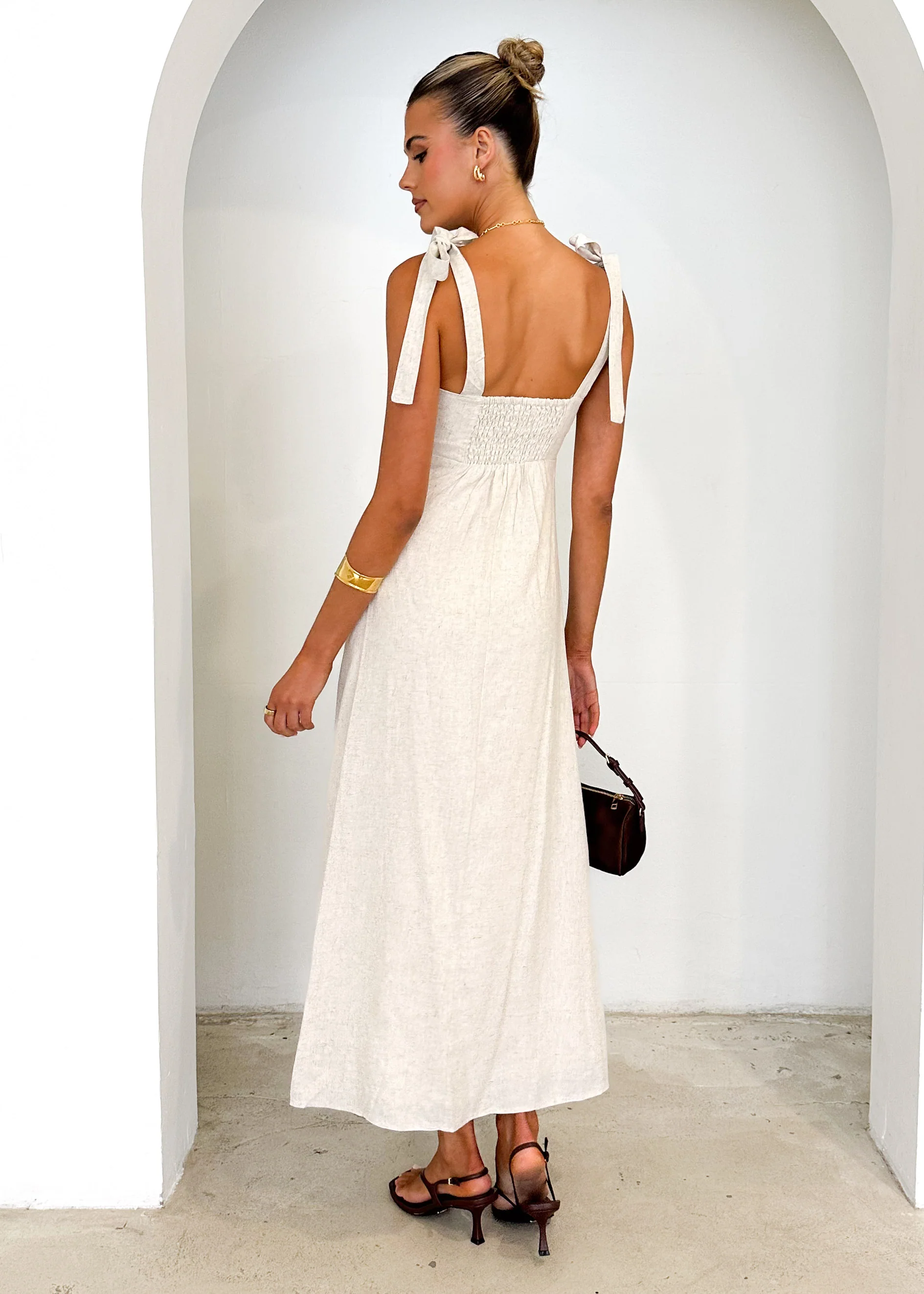 Cartia Maxi Dress - Oatmeal - Image 5