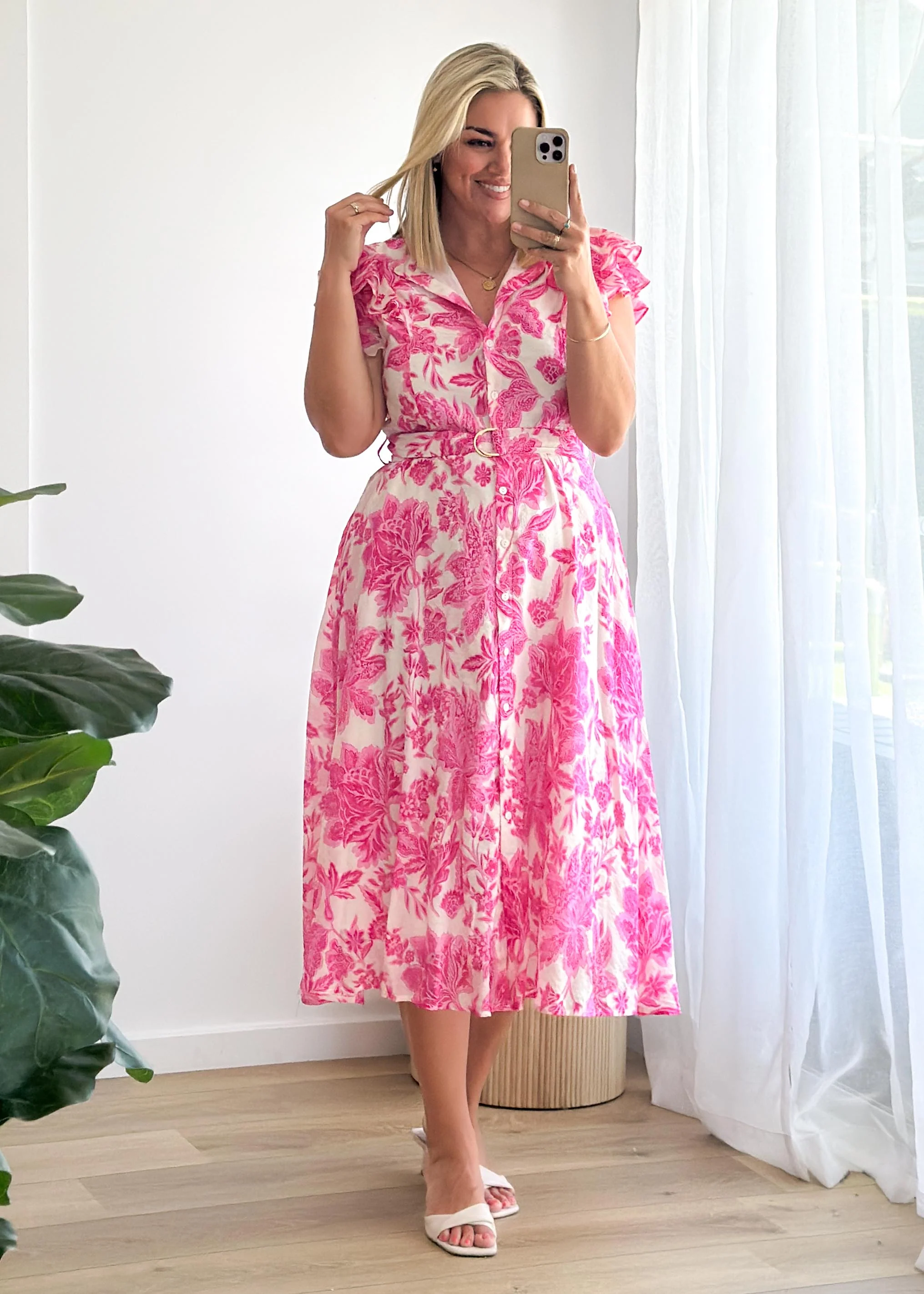 Cassia Midi Dress - Pink Bloom - Image 4