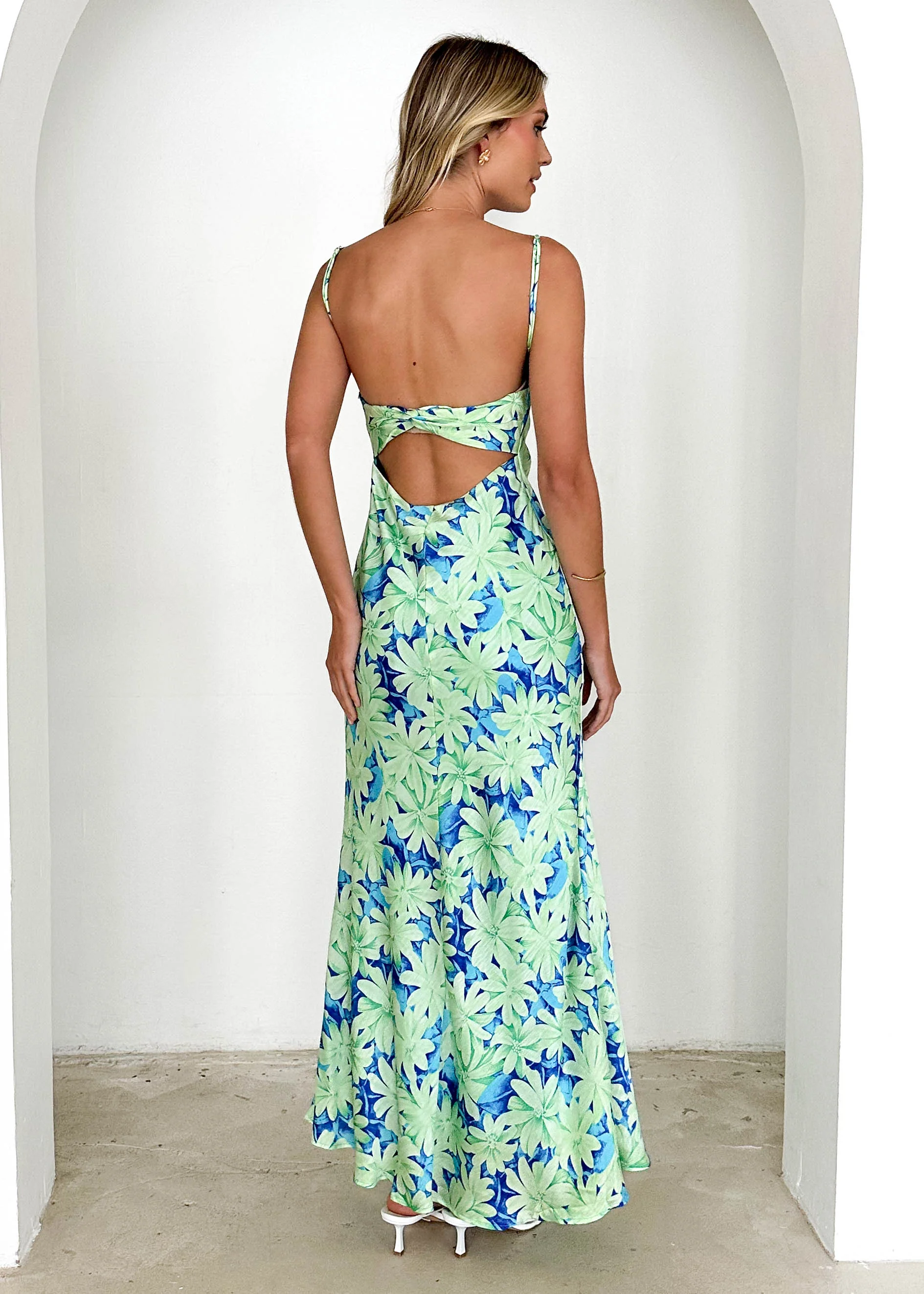 Cavalo Maxi Dress - Lime Flowers - Image 7