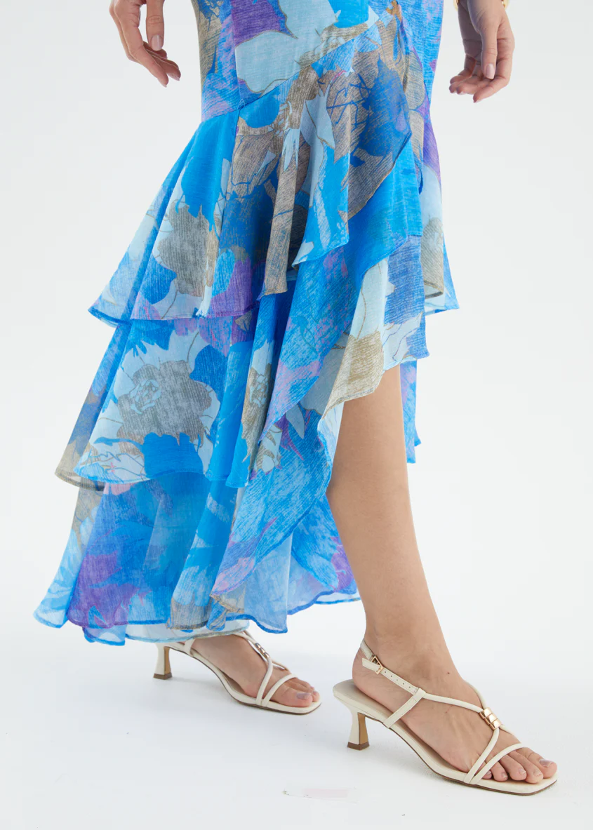 Cavani Maxi Dress - Blue Floral - Image 11