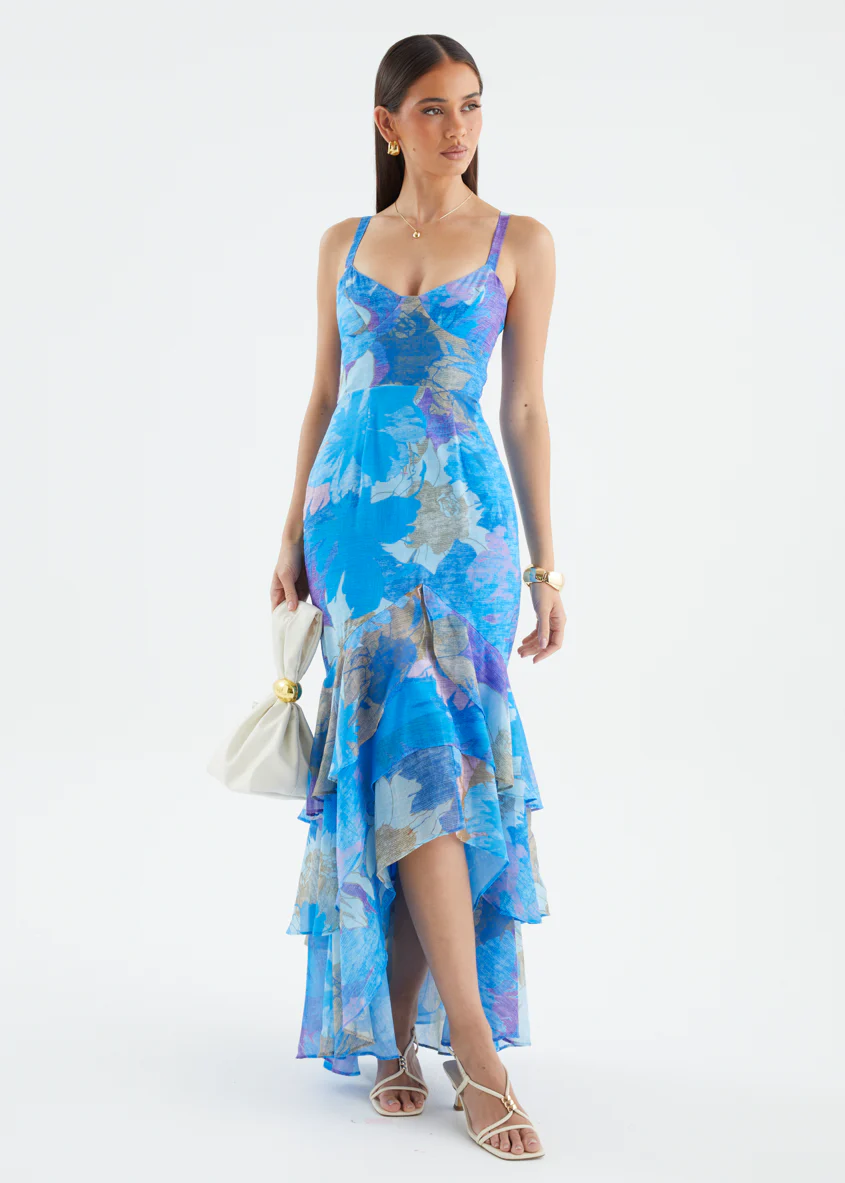 Cavani Maxi Dress - Blue Floral - Image 4