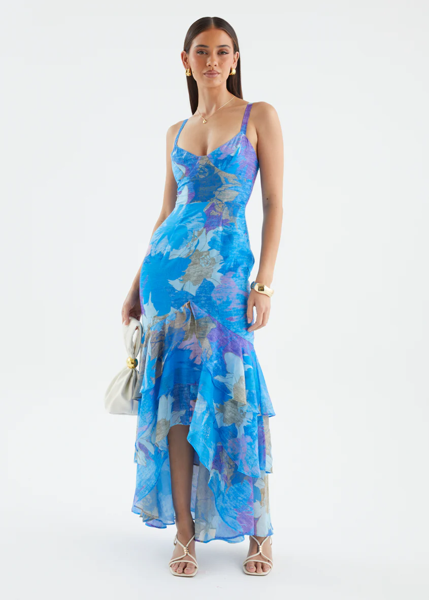 Cavani Maxi Dress - Blue Floral - Image 6