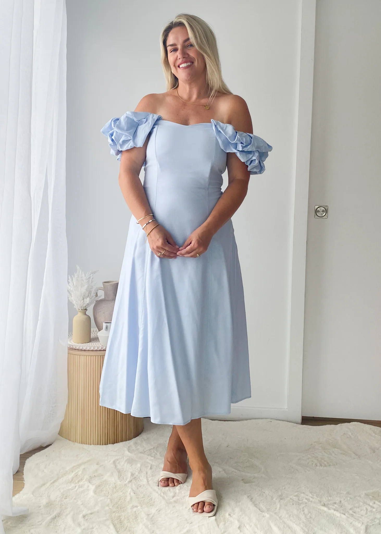 Celtic Midi Dress - Powder Blue - Image 5