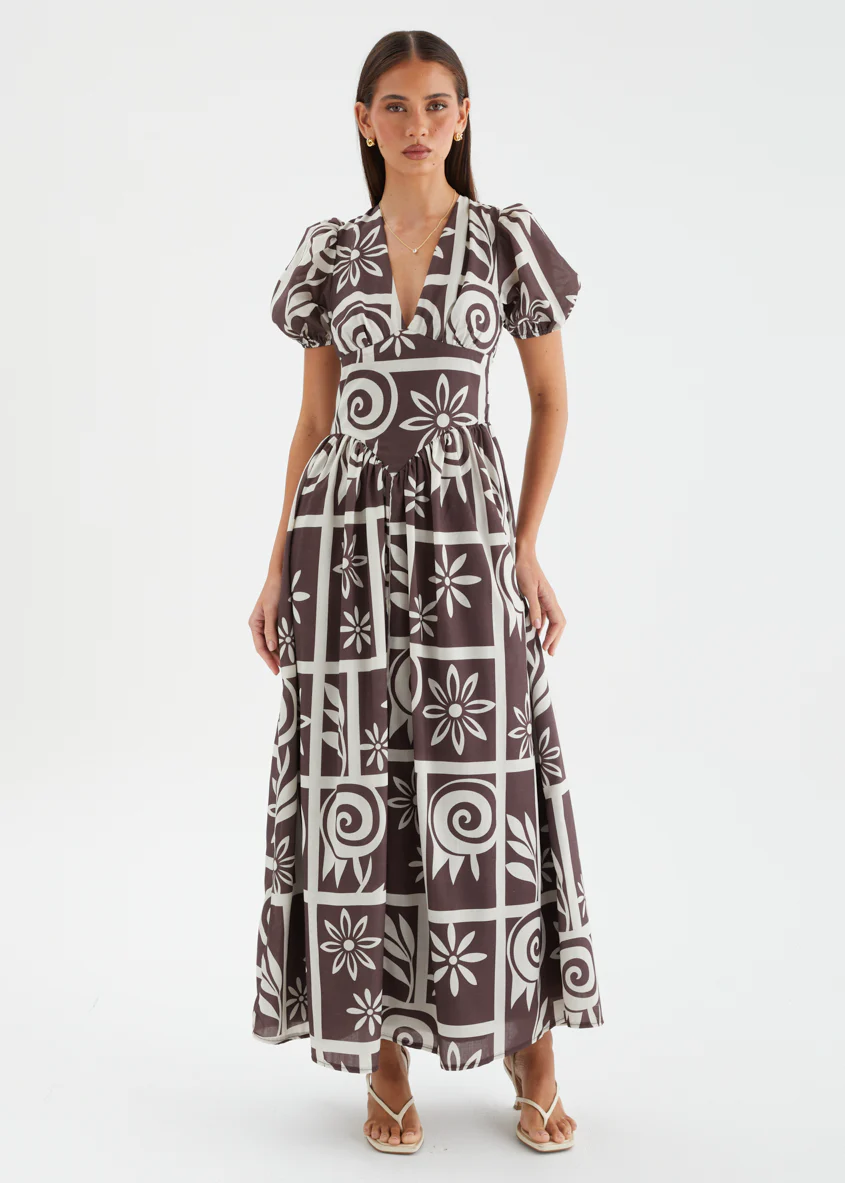 Charmayanne Maxi Dress - Choc Tile - Image 3