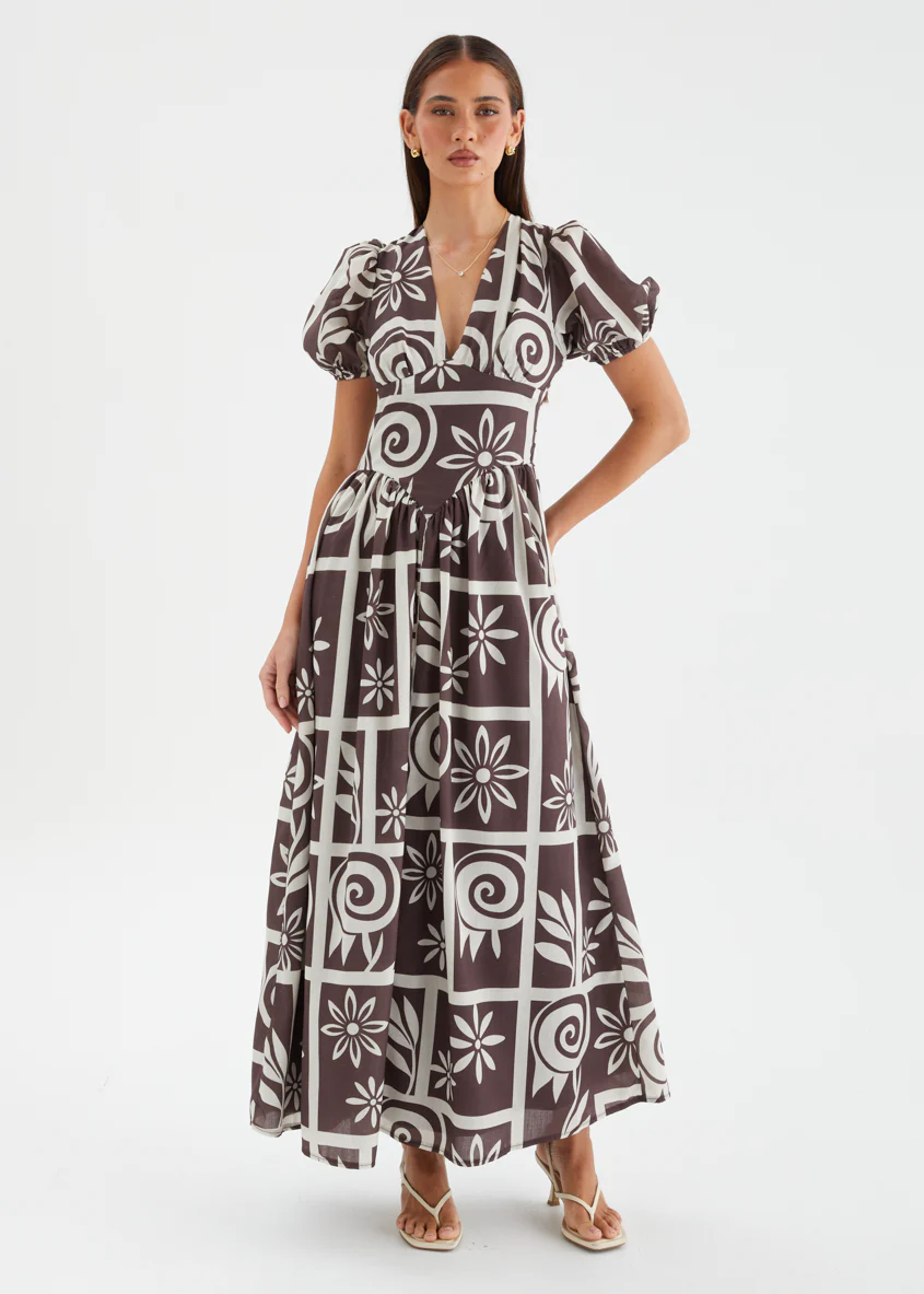 Charmayanne Maxi Dress - Choc Tile - Image 5