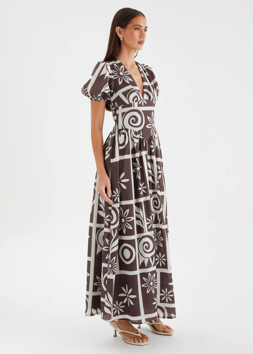 Charmayanne Maxi Dress - Choc Tile - Image 7