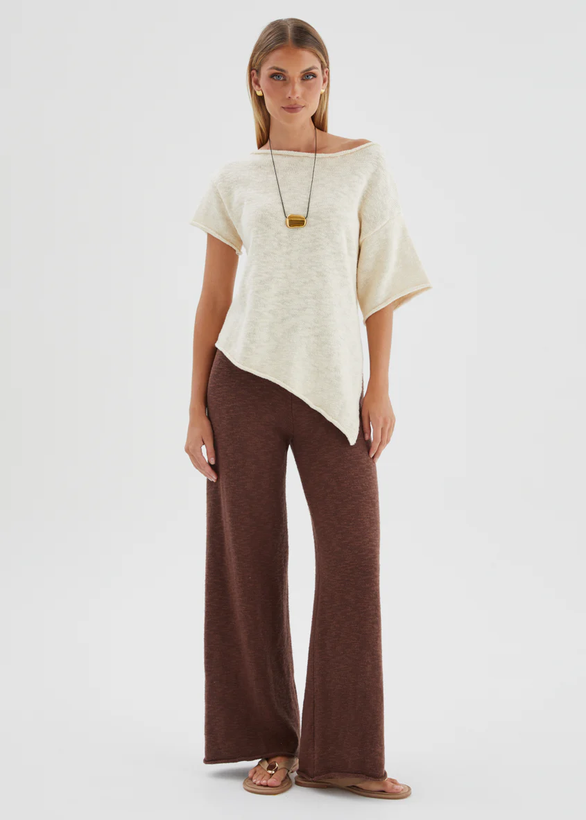 Chester Knit Pants - Chocolate - Image 3