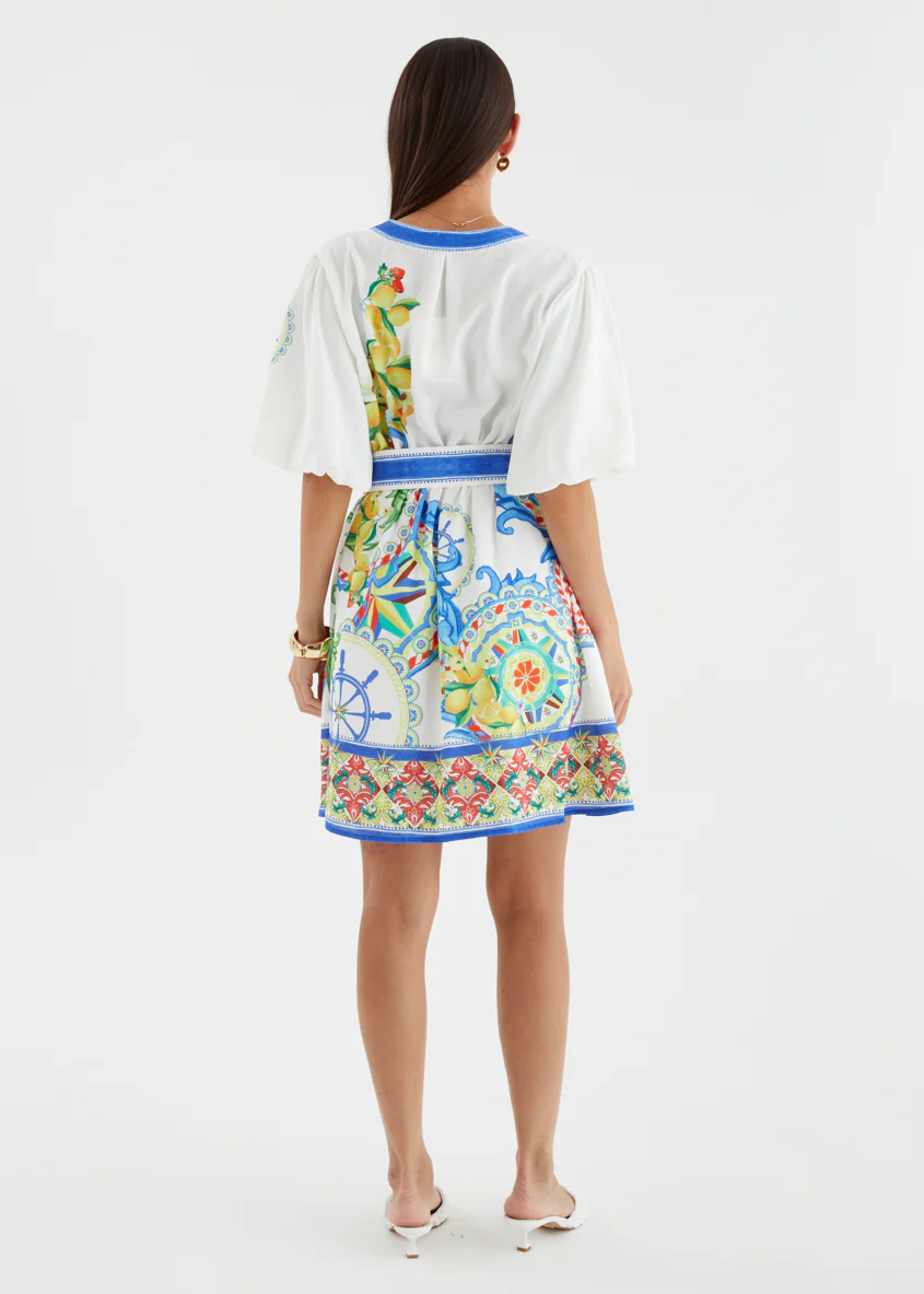 Cipriana Dress - White Positano - Image 8