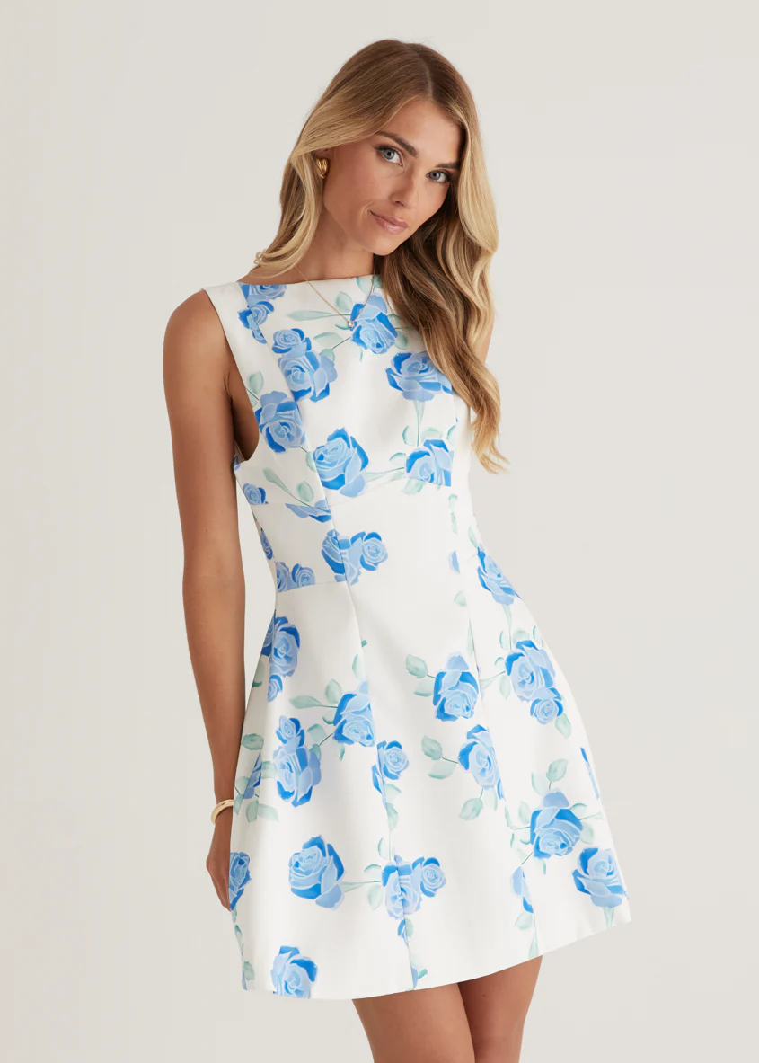 Clarissa Dress - Azure Floral - Image 7