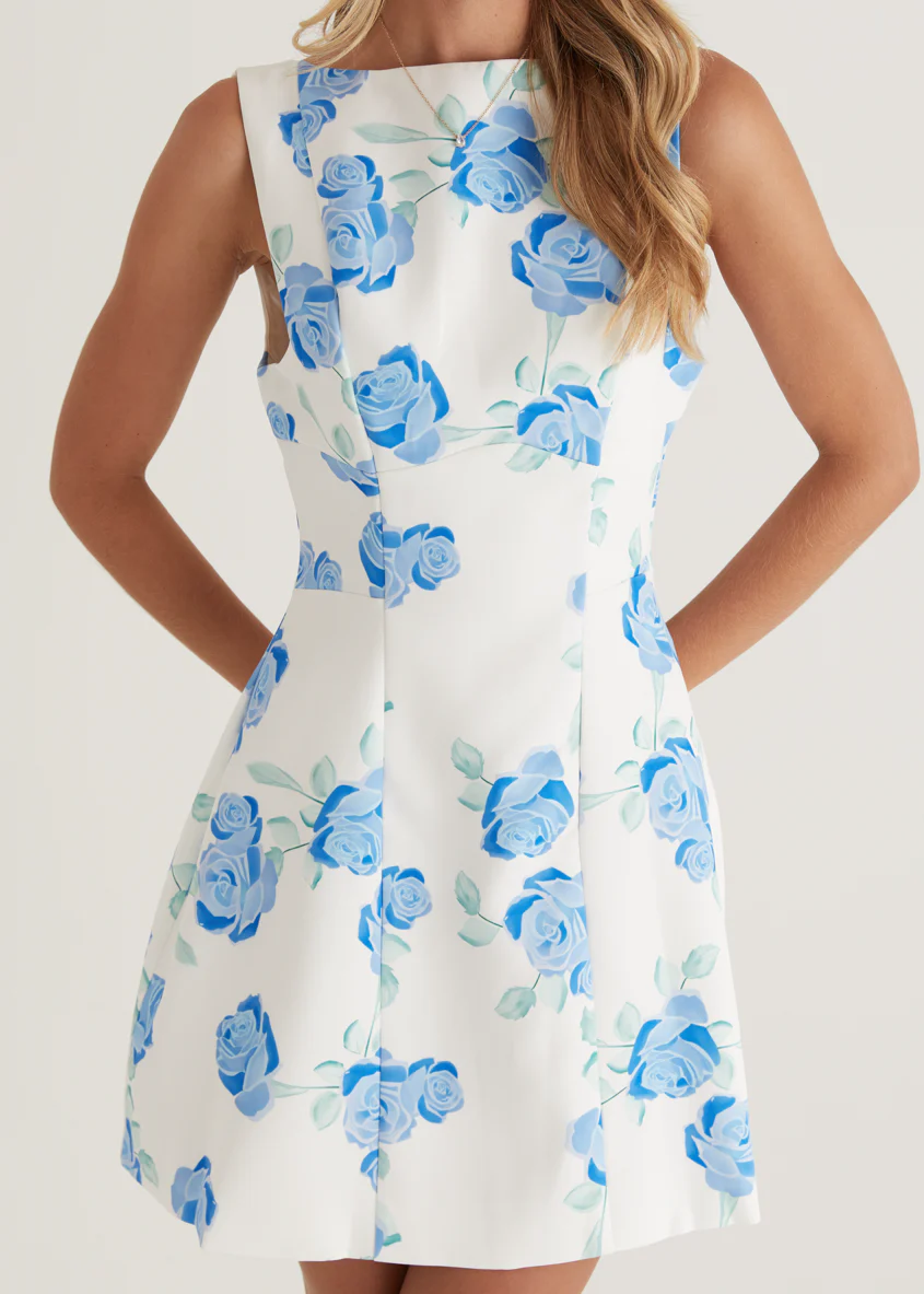 Clarissa Dress - Azure Floral - Image 9