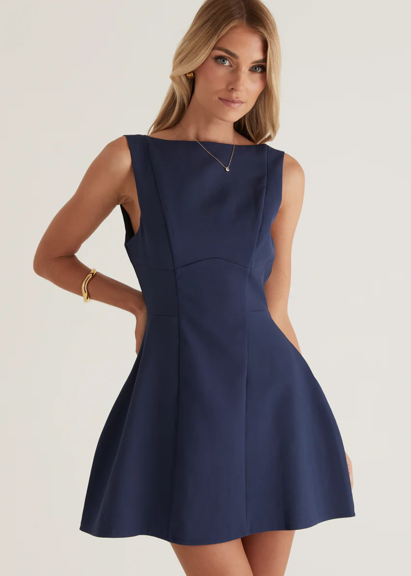 Clarissa Dress - Navy - Image 12