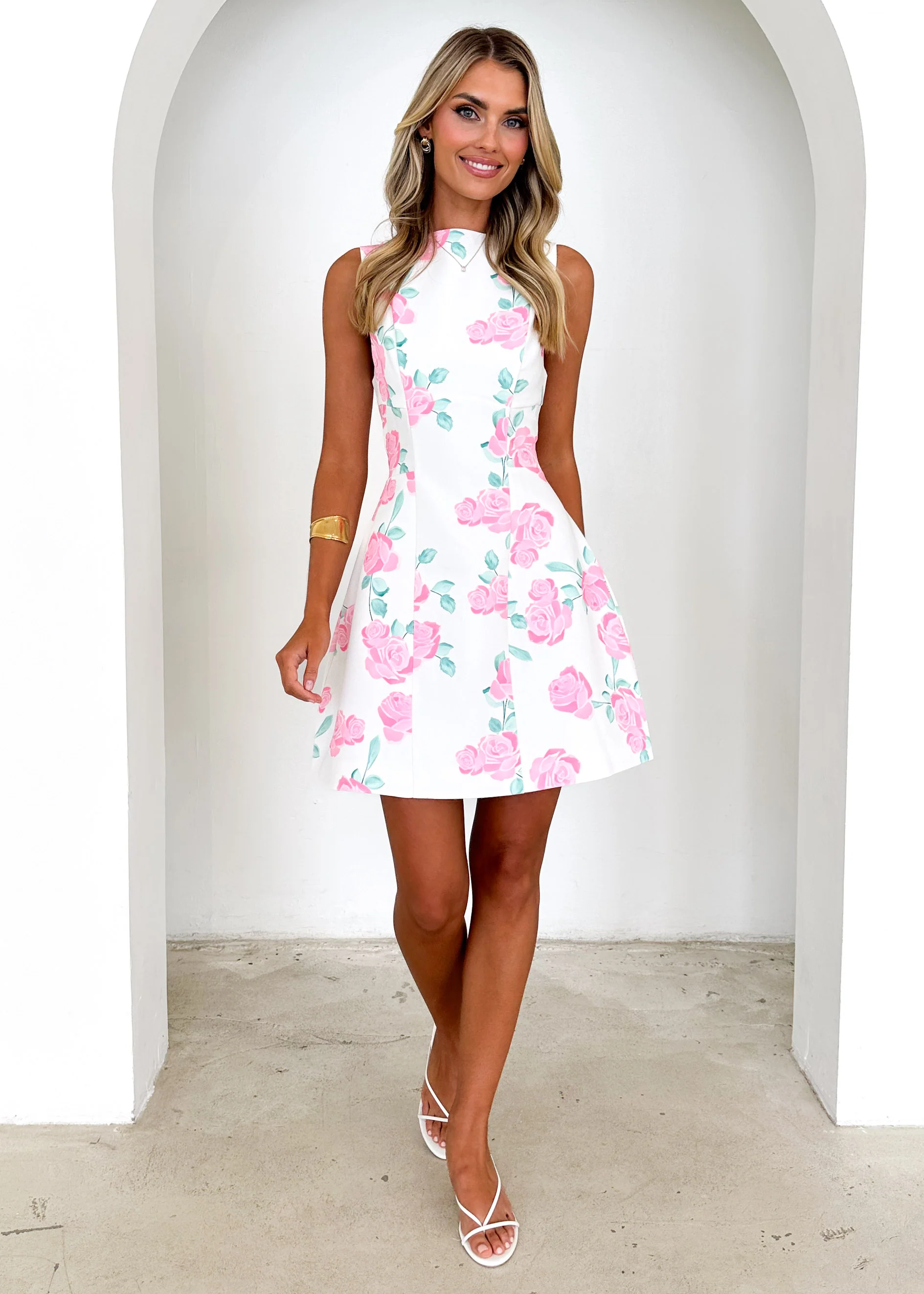 Clarissa Dress - Pink Floral - Image 3