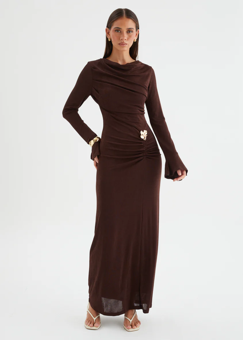 Clarrisa Maxi Dress - Espresso