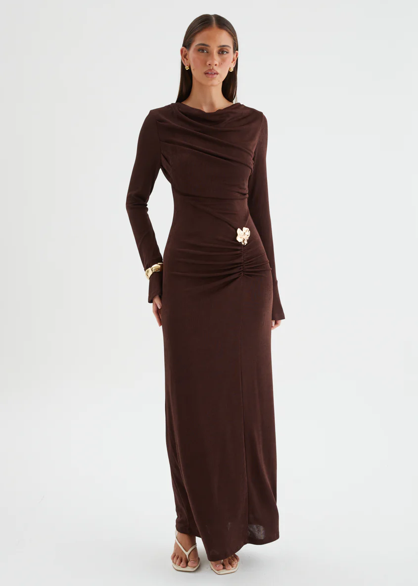 Clarrisa Maxi Dress - Espresso - Image 5