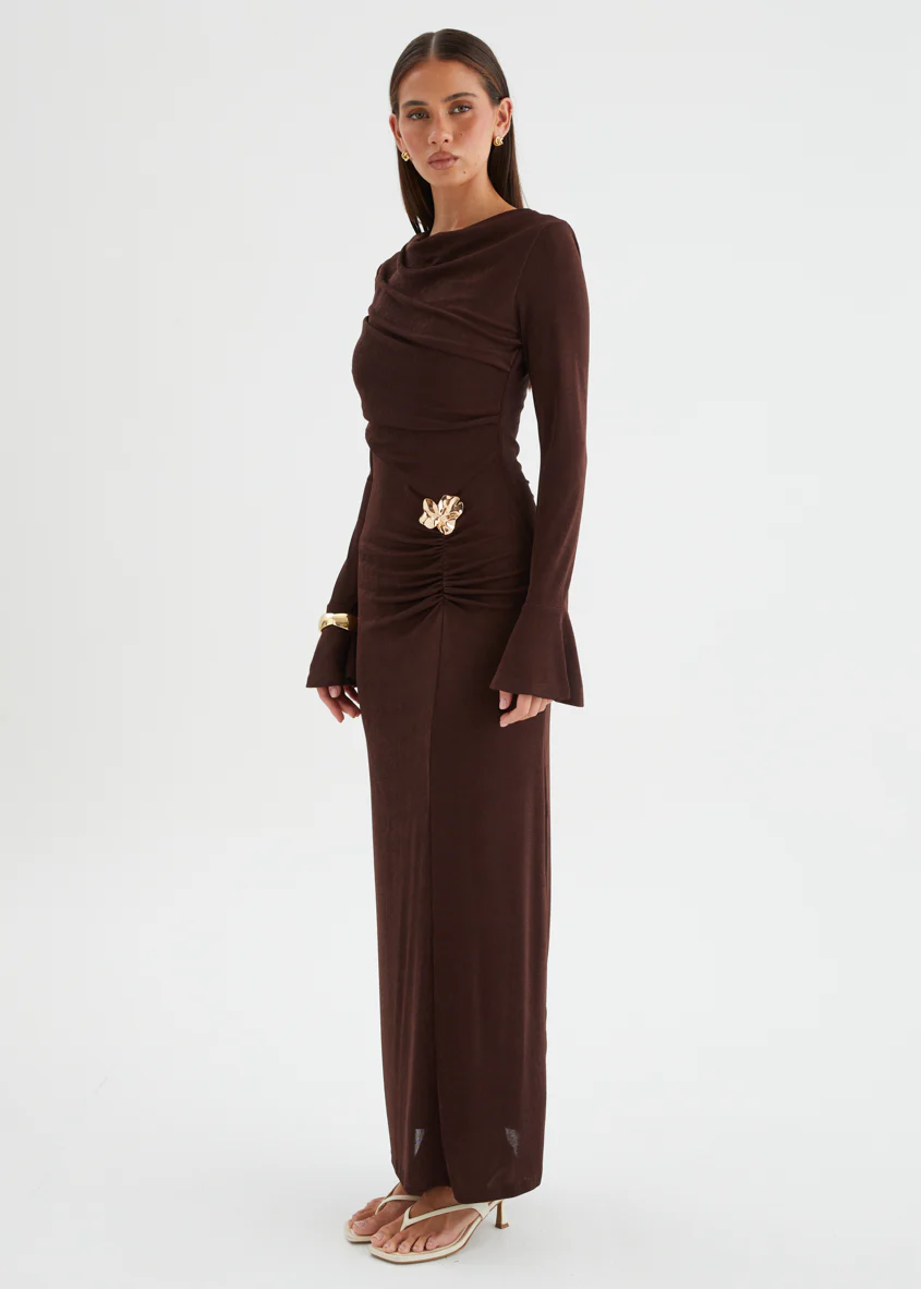 Clarrisa Maxi Dress - Espresso - Image 6