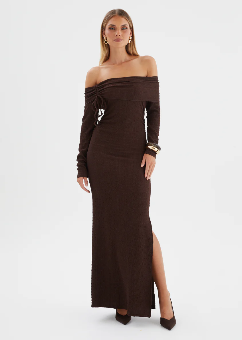 Cleobella Drop Shoulder Maxi Dress - Espresso