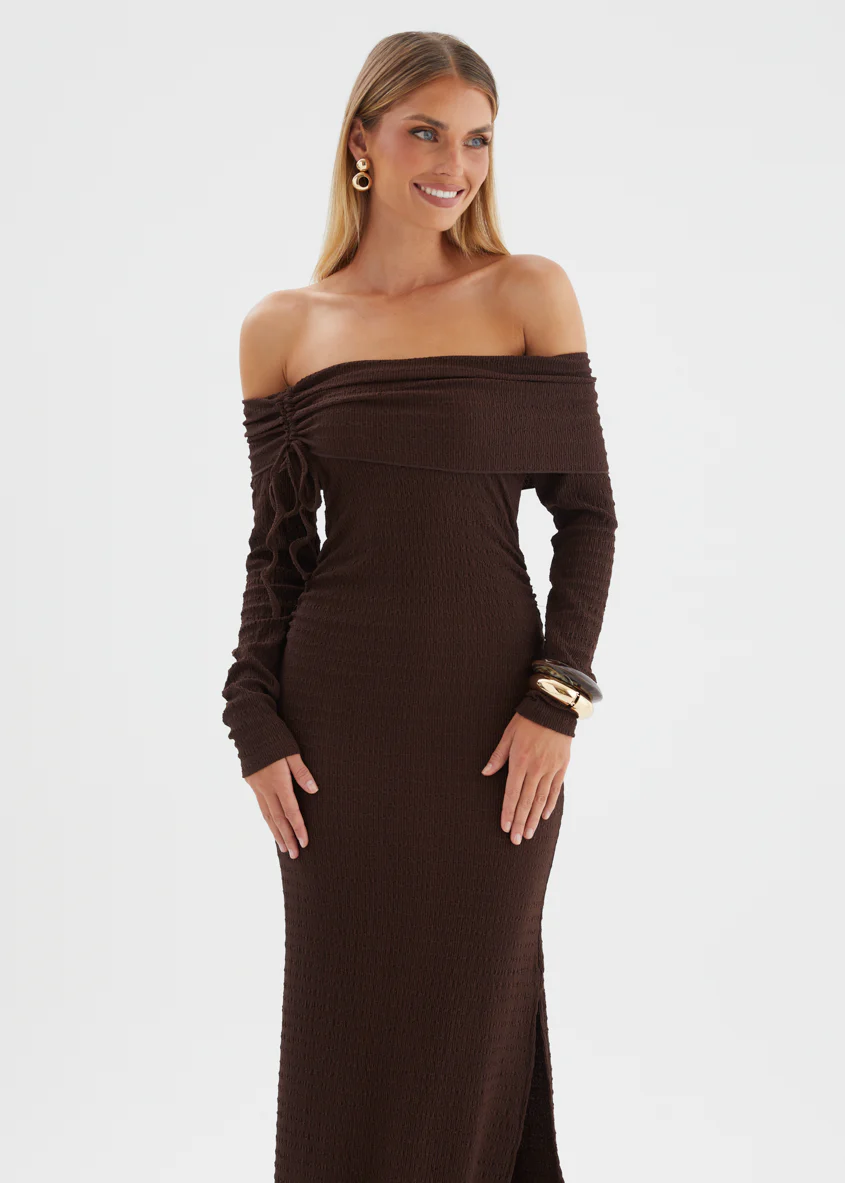 Cleobella Drop Shoulder Maxi Dress - Espresso - Image 4