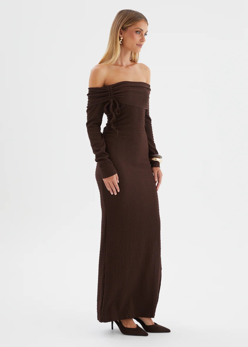 Cleobella Drop Shoulder Maxi Dress - Espresso - Image 6