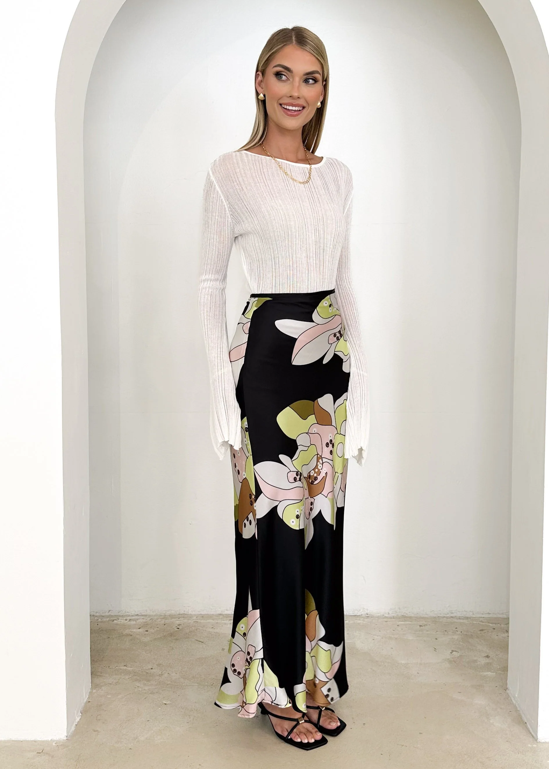 Cleos Maxi Skirt - Black Astrid - Image 3