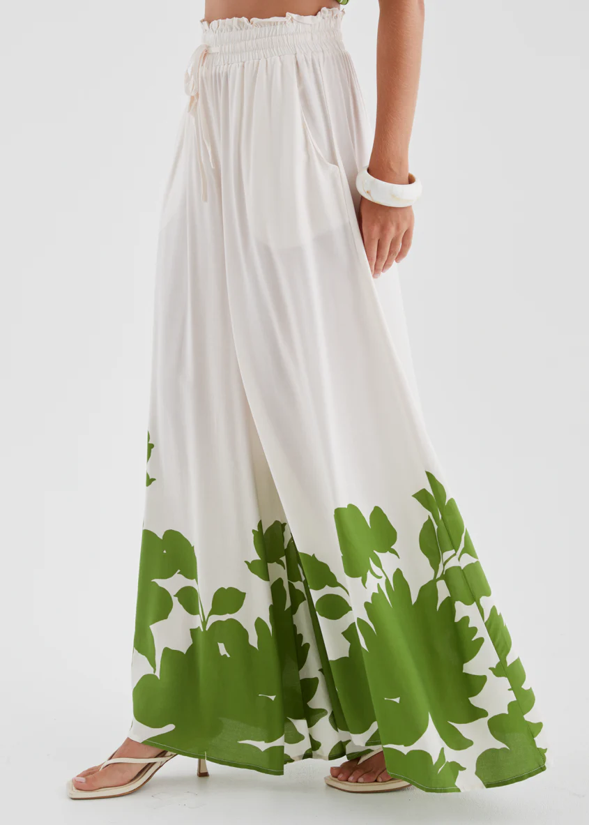 Codey Wide Leg Pants - Matcha Leaf - Image 8
