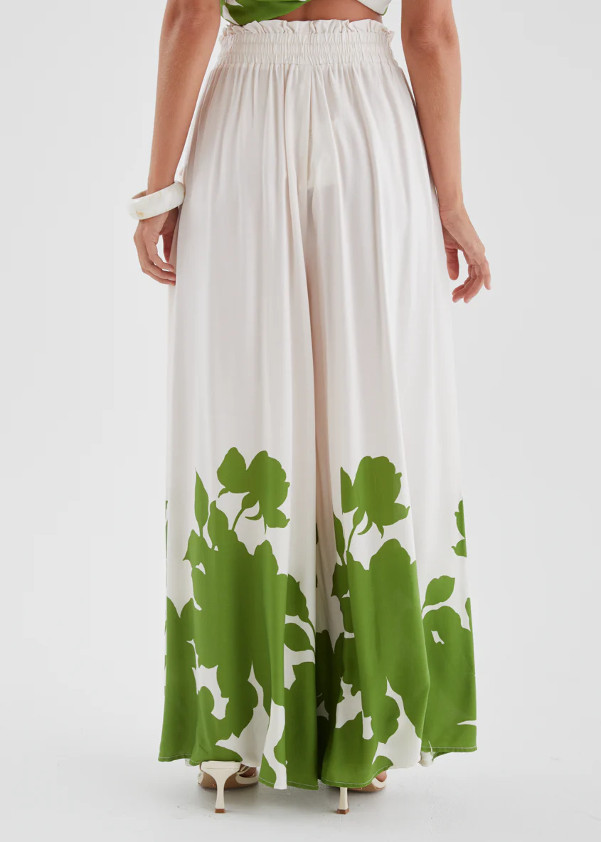 Codey Wide Leg Pants - Matcha Leaf - Image 9