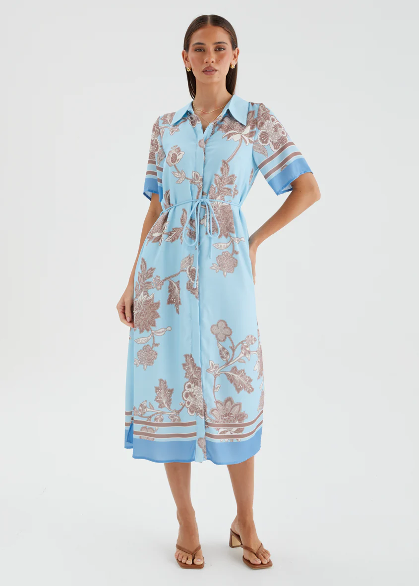 Colleen Midi Dress - Sky Fleur - Image 2
