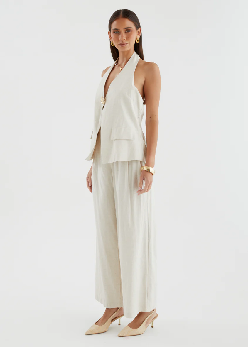 Corben Vest Top - Oatmeal - Image 6