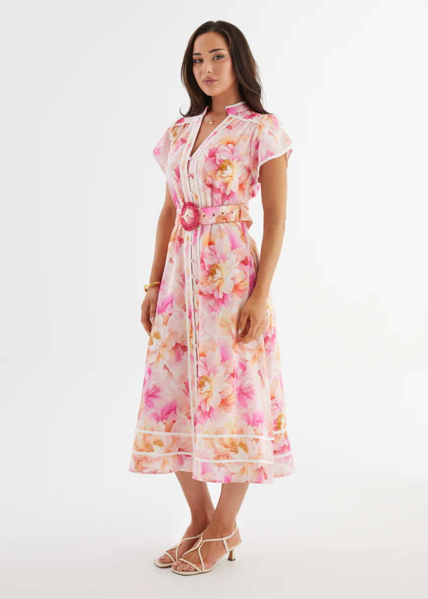 Dafina Maxi Dress - Magenta Floral - Image 5