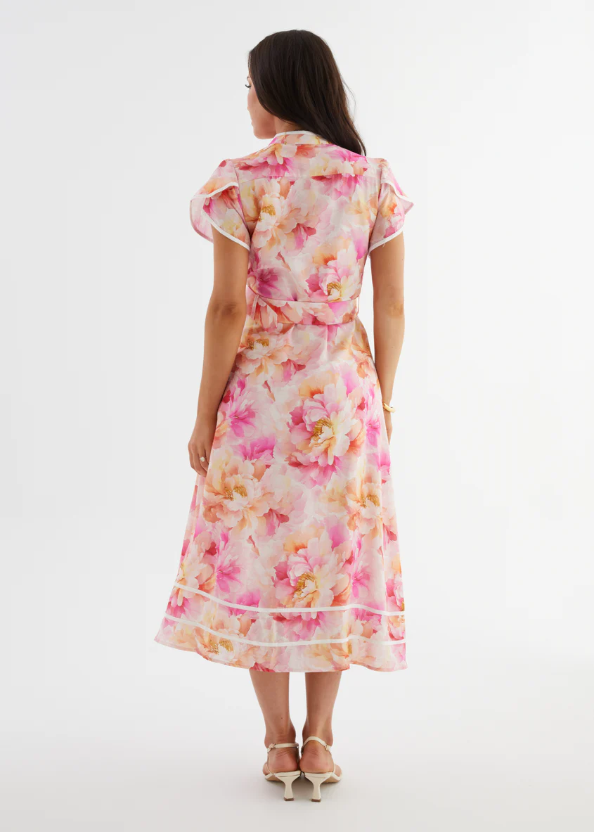 Dafina Maxi Dress - Magenta Floral - Image 6
