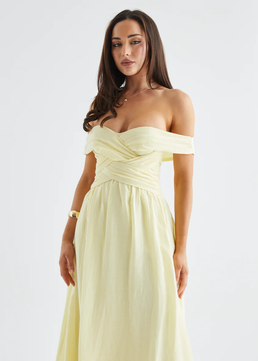 Dahlie Midi Dress - Yellow - Image 11