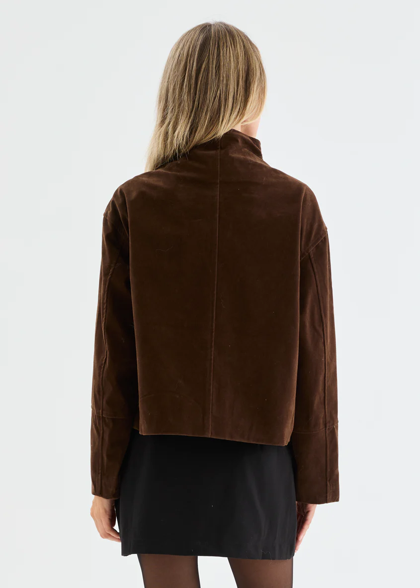 Dallas Suede Jacket - Chocolate - Image 10
