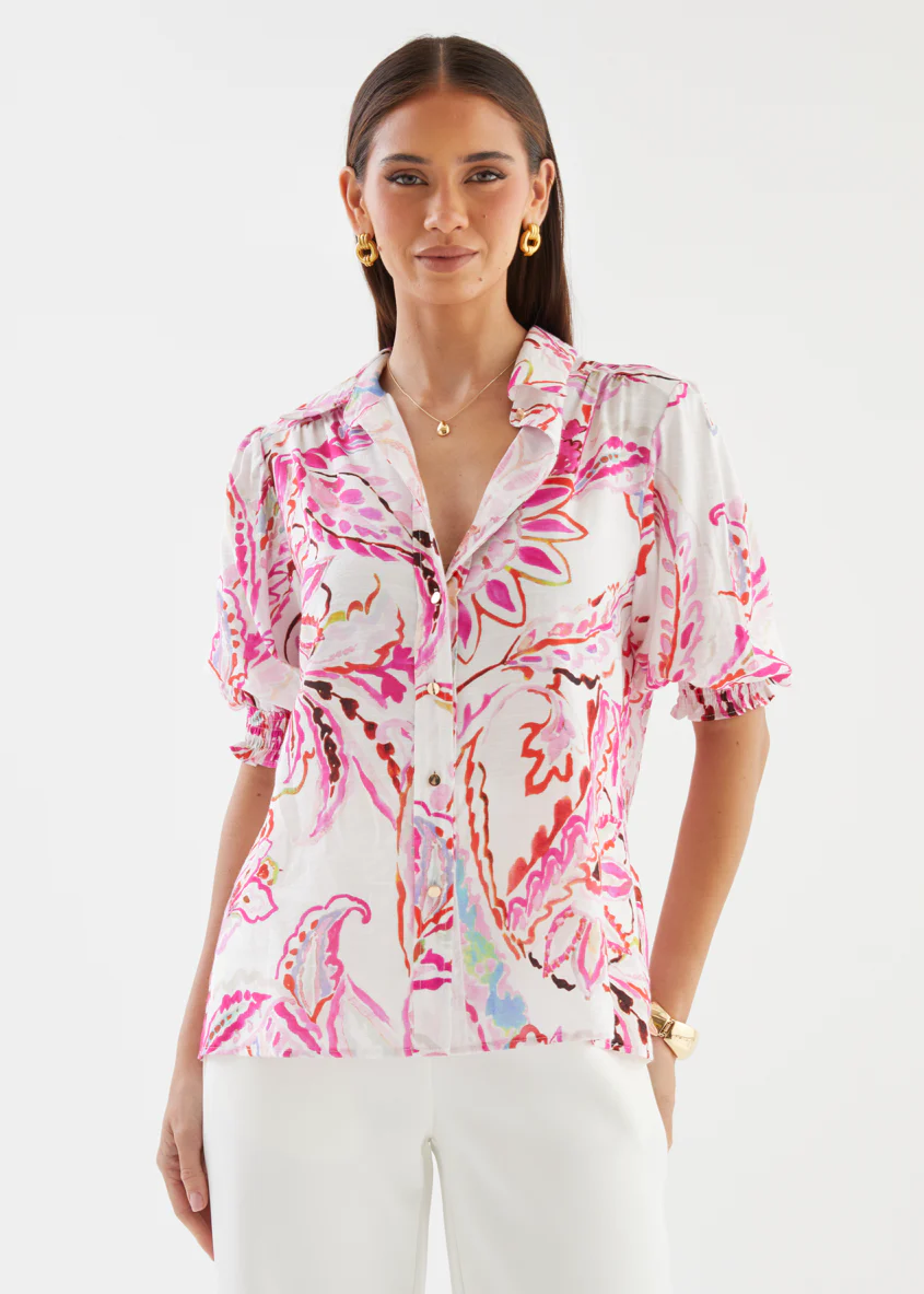 Dalton Blouse - Botanical Pink - Image 2