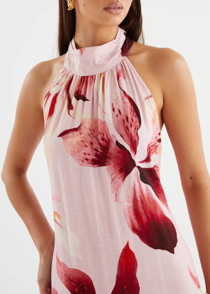 Danica Halter Maxi Dress - Blush Lily - Image 10