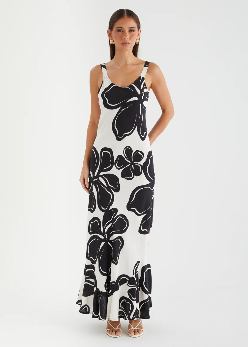 Danyelle Maxi Dress - Black Flowers - Image 2