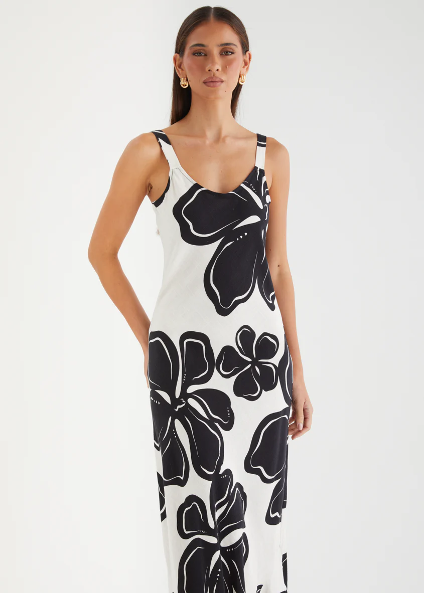 Danyelle Maxi Dress - Black Flowers - Image 3