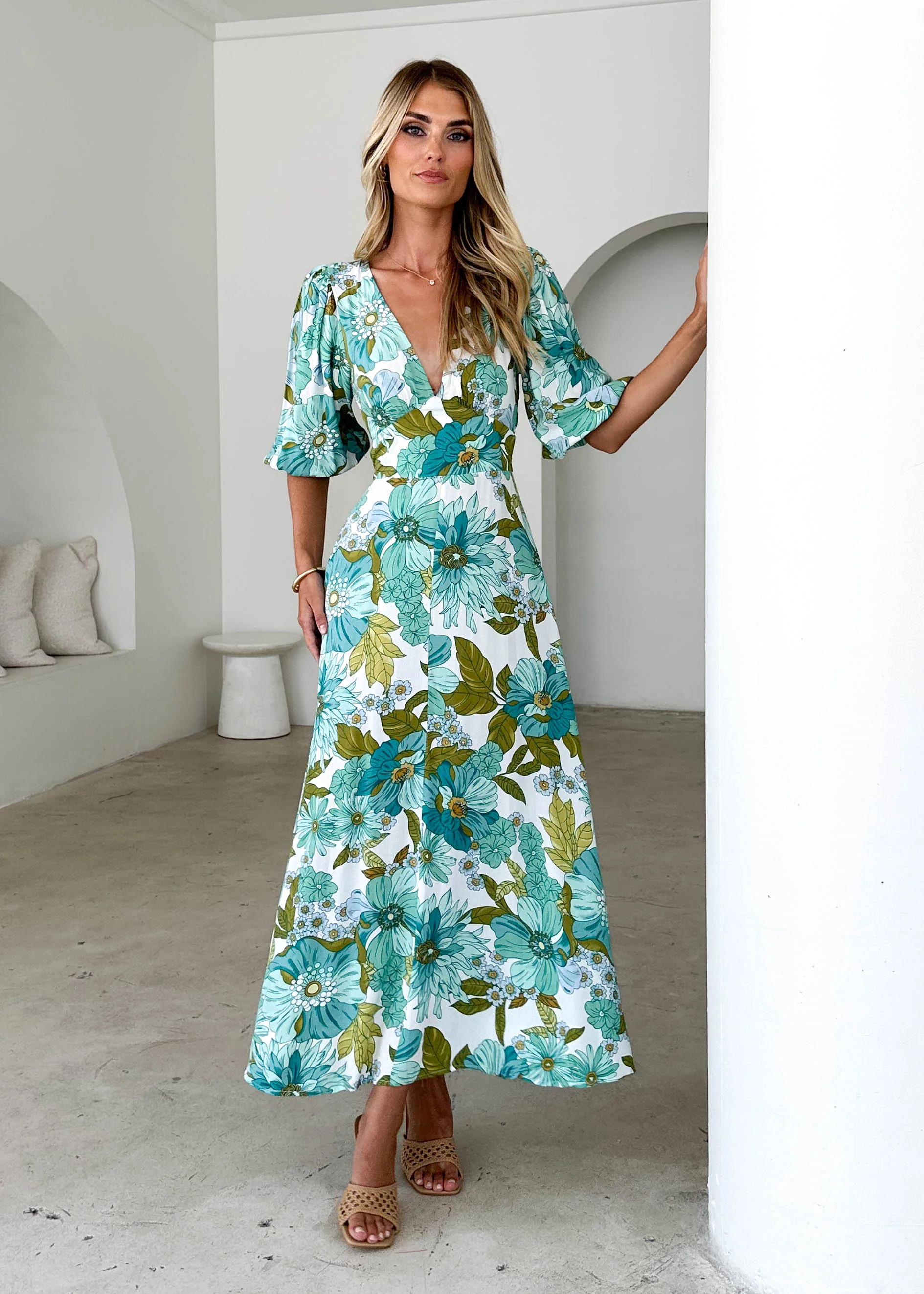 Daphne Maxi Dress - Amaya Green - Image 2