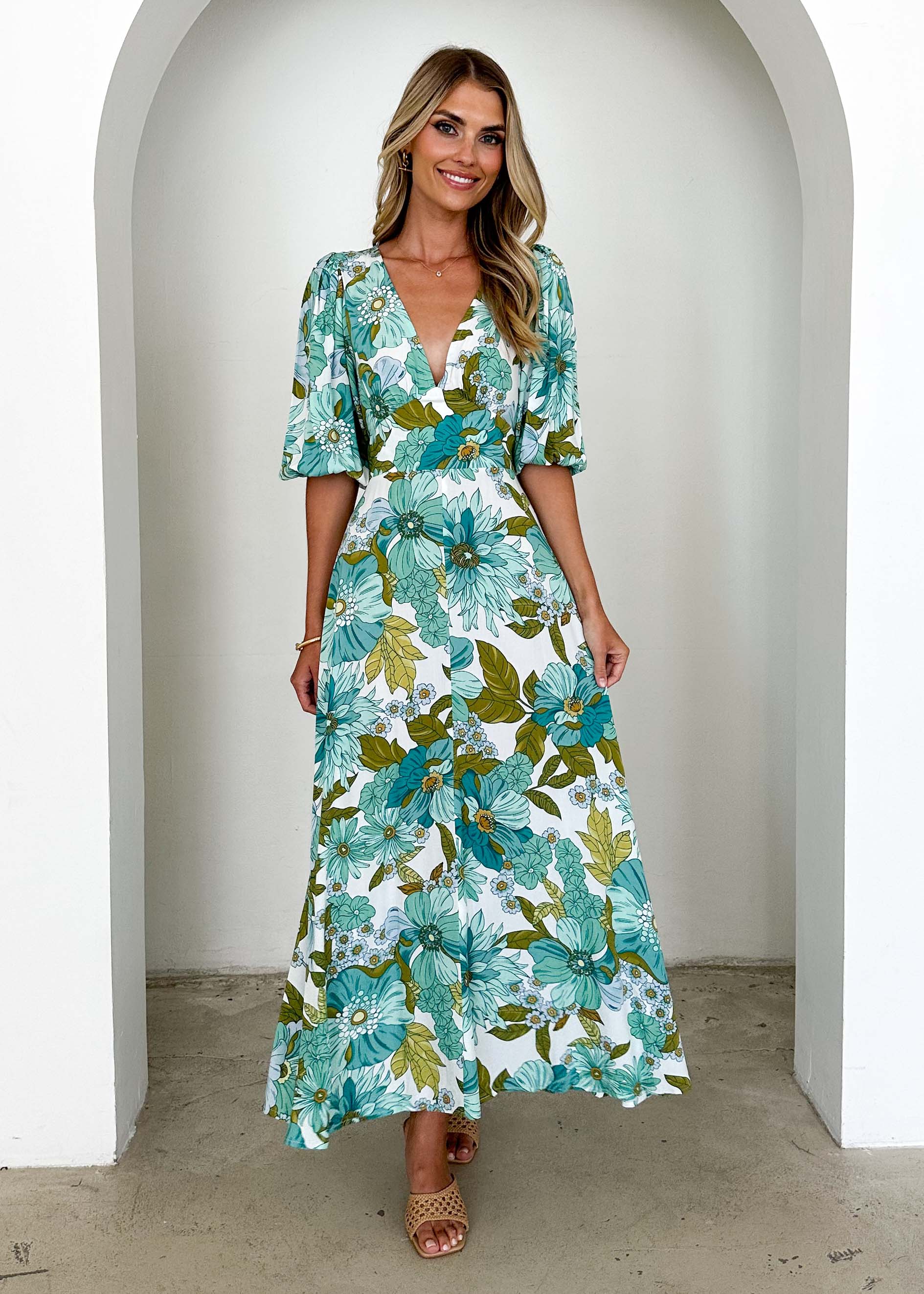Daphne Maxi Dress - Amaya Green - Image 4