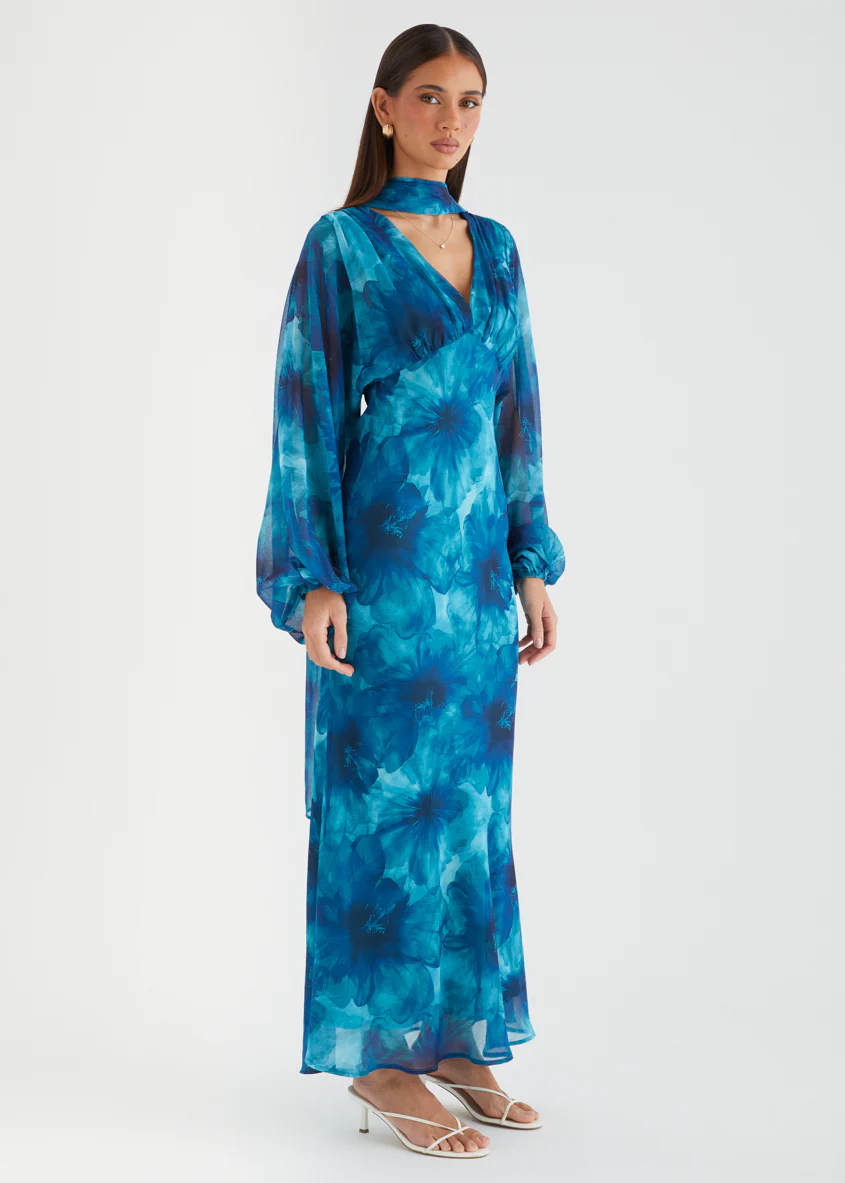 Darlene Maxi Dress - Turquoise Floral - Image 5