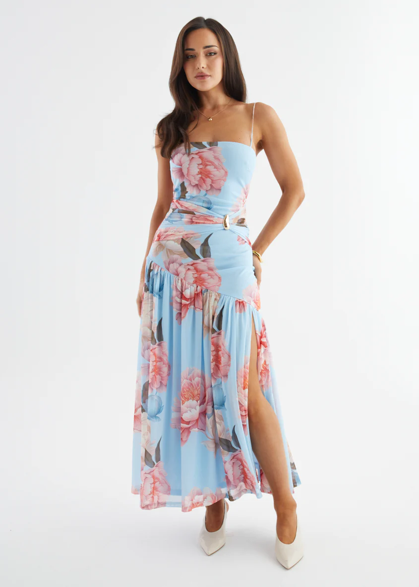 Darlia Maxi Dress - Blue Flowers - Image 5