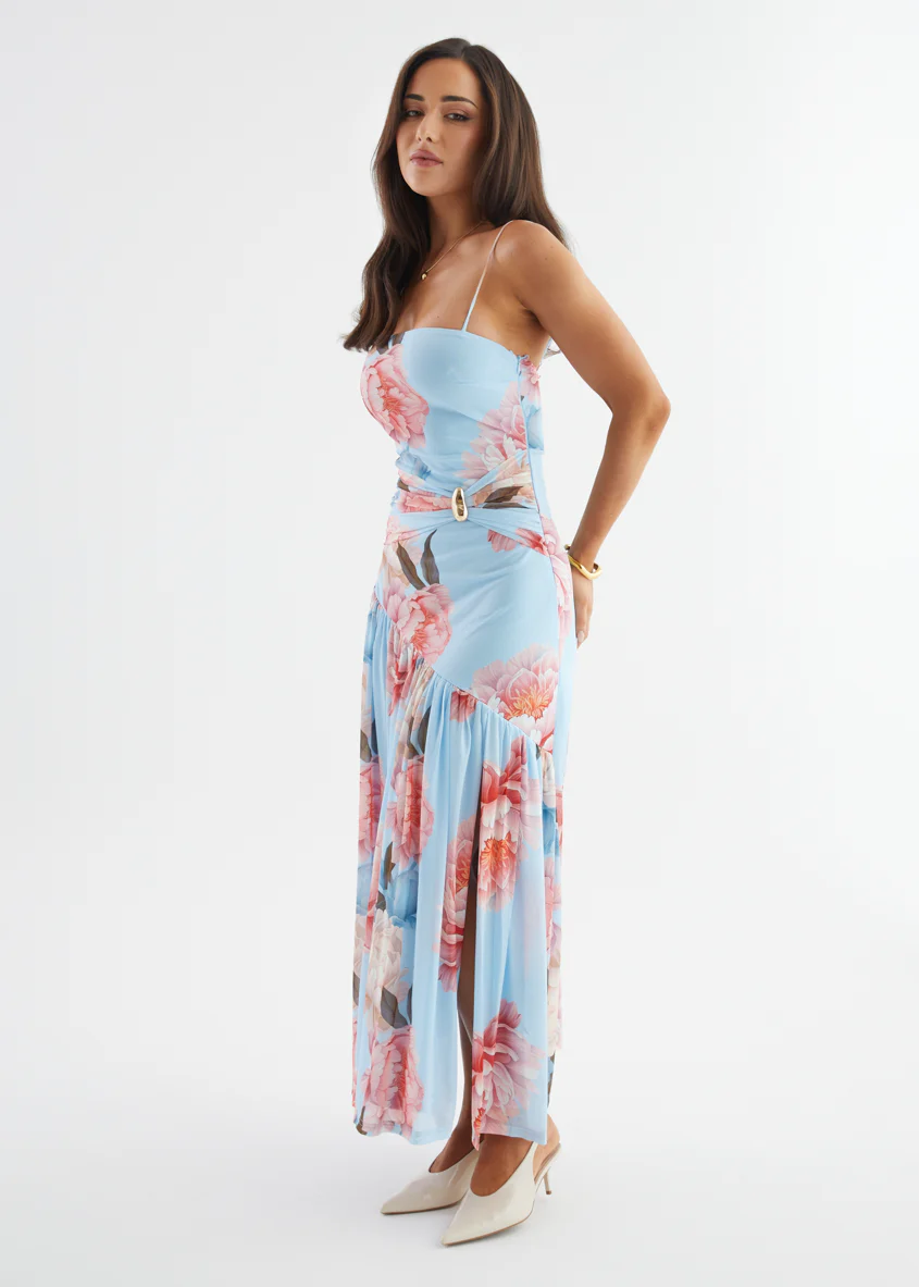 Darlia Maxi Dress - Blue Flowers - Image 8