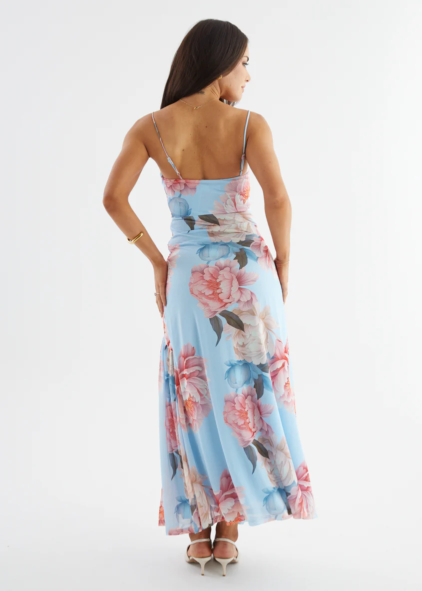 Darlia Maxi Dress - Blue Flowers - Image 9