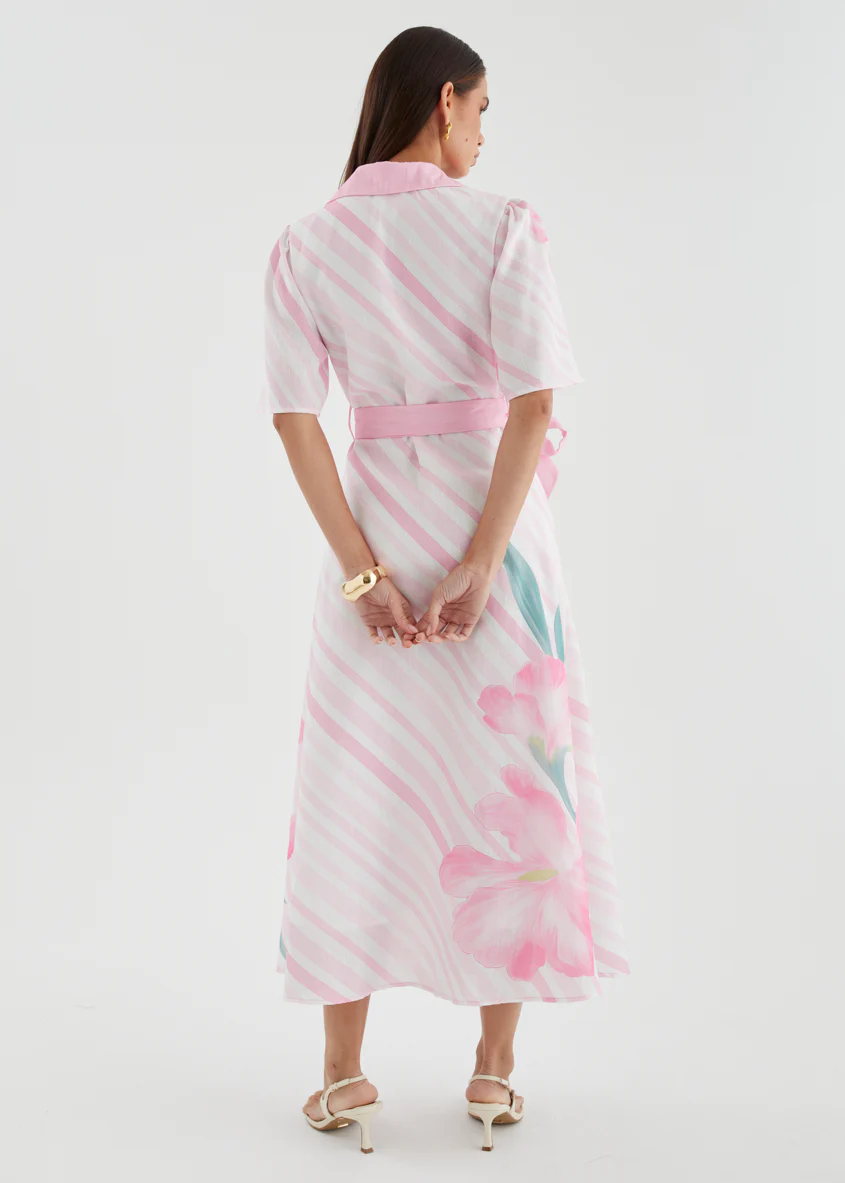 Debbi Maxi Dress - Pink Stripe - Image 8