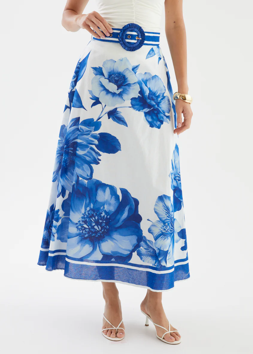 Dejana Maxi Skirt - Cobalt Dahlia - Image 3
