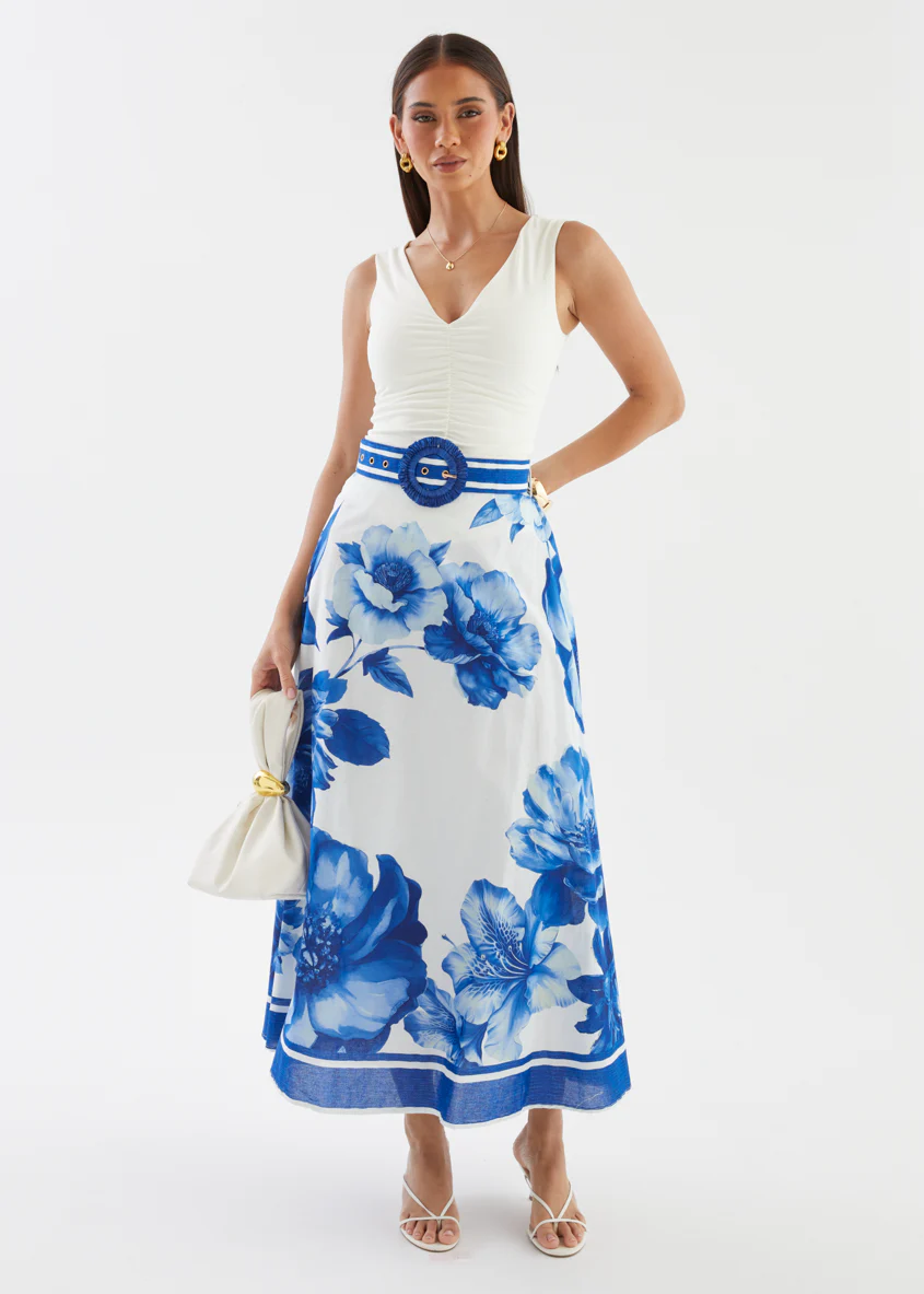 Dejana Maxi Skirt - Cobalt Dahlia - Image 4