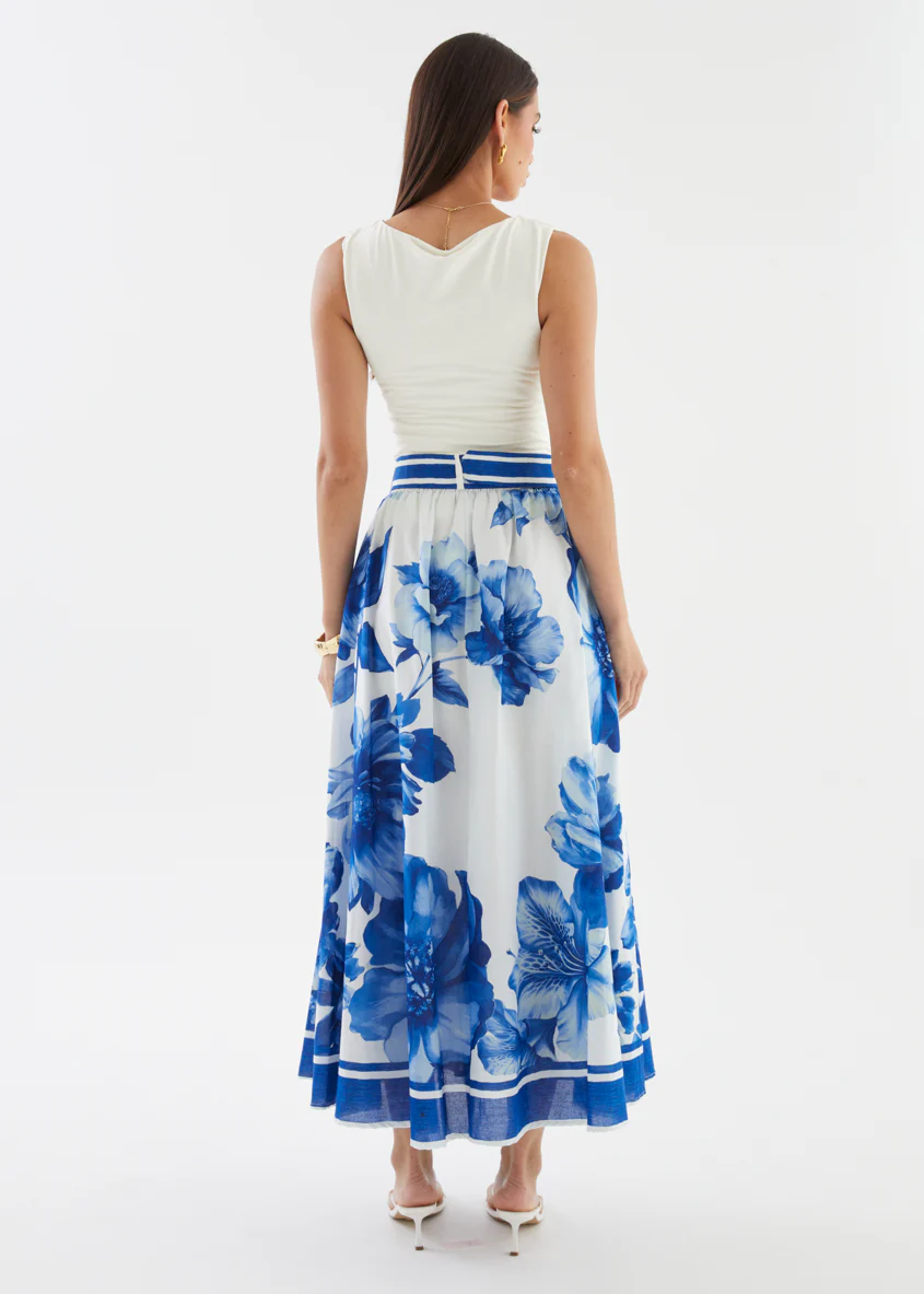 Dejana Maxi Skirt - Cobalt Dahlia - Image 7