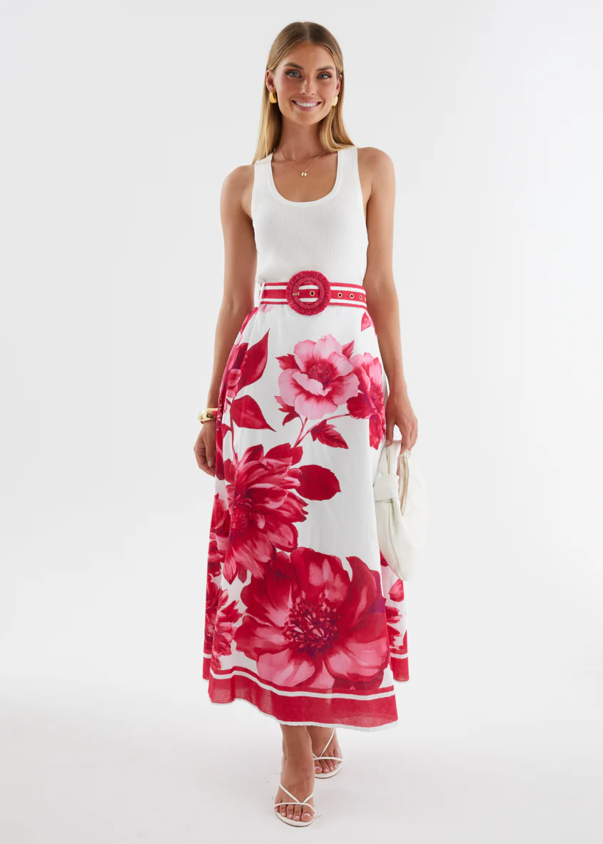 Dejana Maxi Skirt - Ruby Dahlia - Image 5