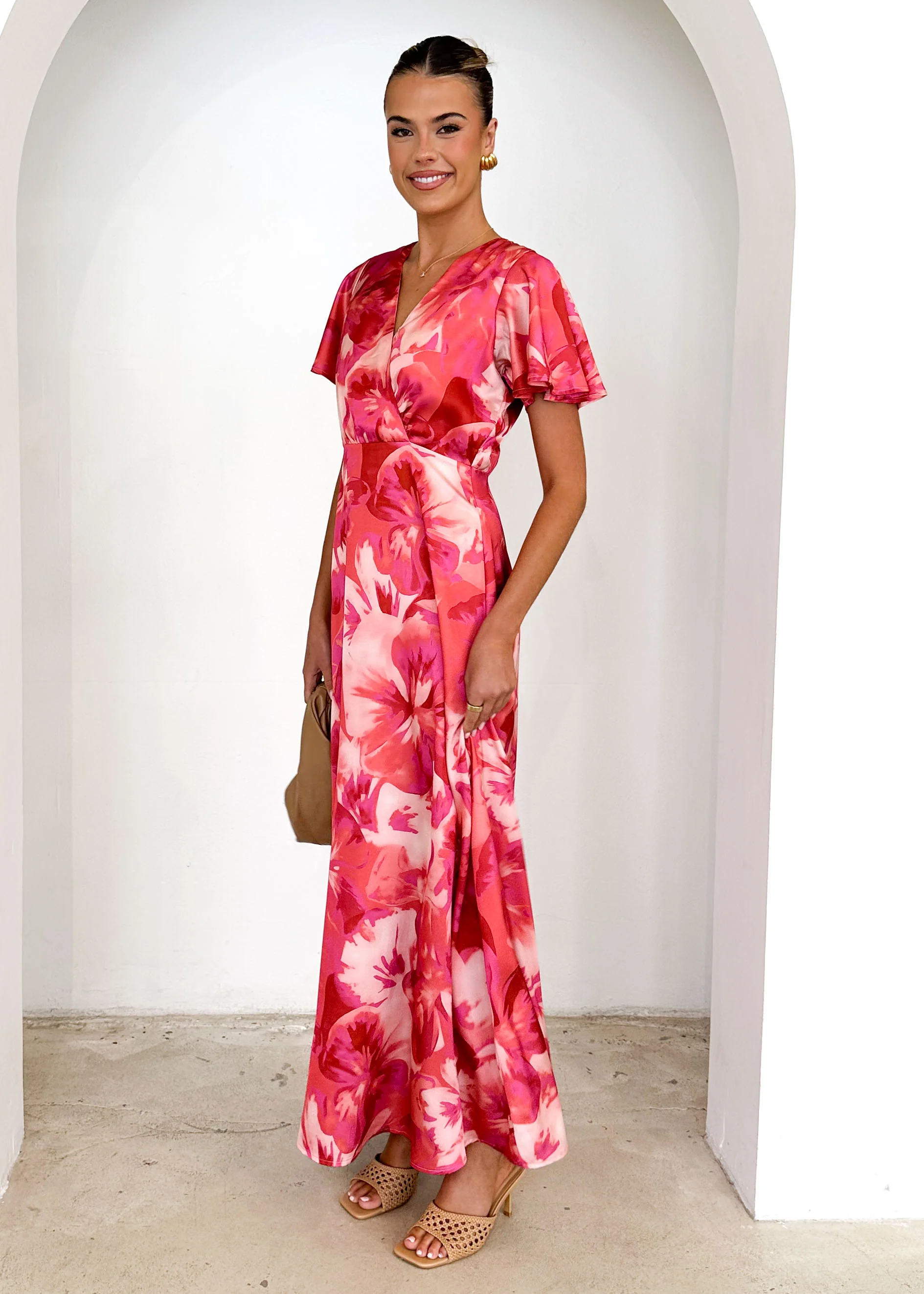 Delphine Maxi Dress - Berry Flowers - Image 6