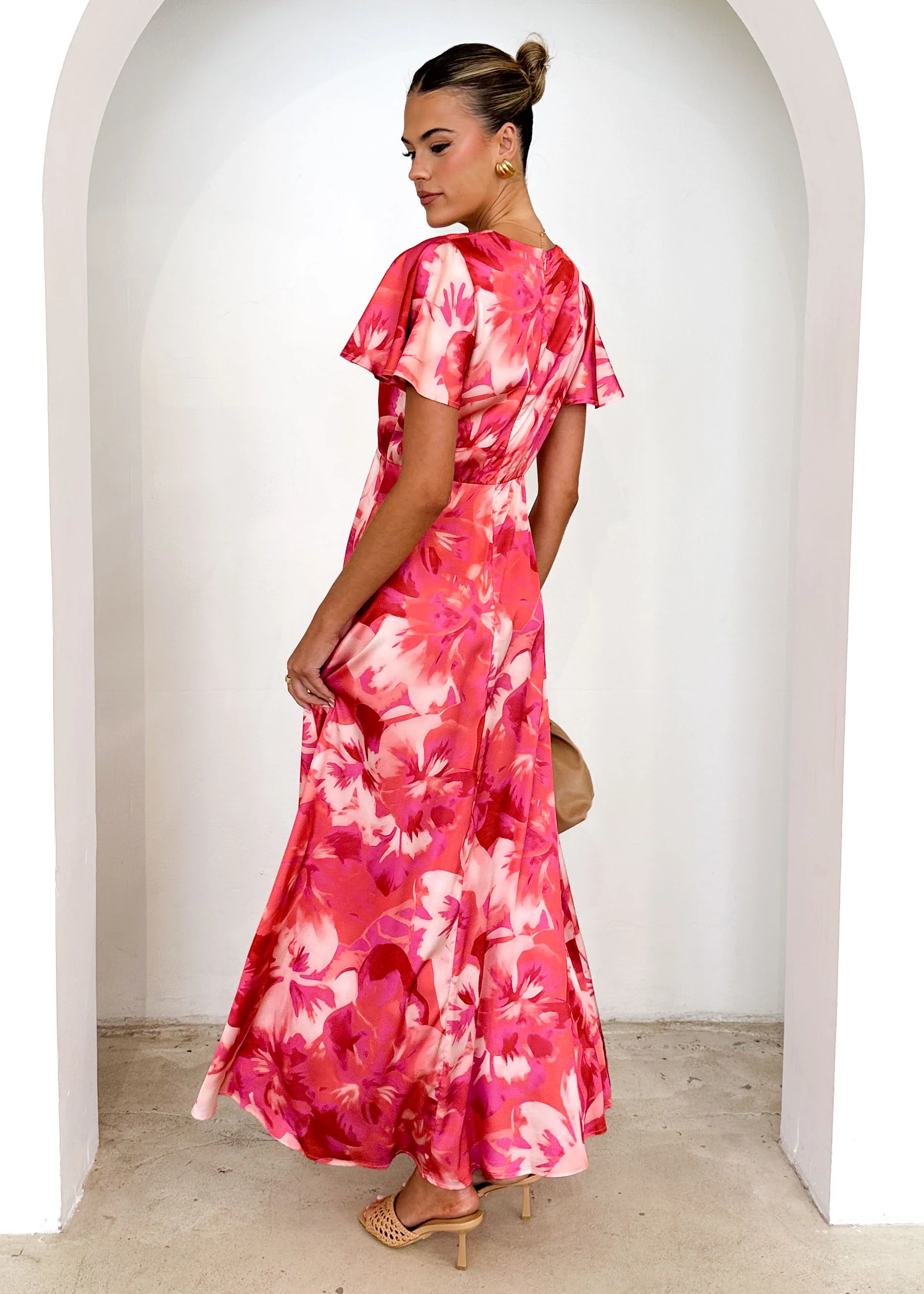 Delphine Maxi Dress - Berry Flowers - Image 7